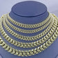 Real 10k Gold Chain 20"- 28" Miami Cuban link Necklace REAL 6mm-12mm REAL GOLD