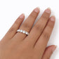14k White Gold Round LAB Created Ring Diamonds Wedding Ladies Band Women