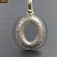 10k Yellow Gold Diamond Bubble Letter A-Z Initial Charm Pendent Real Diamond