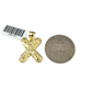 10k Gold Franco Chain 2.5mm 16"-26" X Nugget Initial Charm Pendant Necklace SET