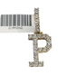 10k Gold Chain Necklace Cuban Curb P Diamond Initial Pendant Set 3mm 20"-30"