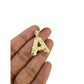 Real 10k Yellow Gold Nugget A Initial Alphabet Charm Pendant 10KT