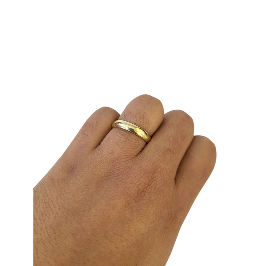 Real 10k Gold Ring Mens Band 4mm Size 8 10Kt Genuine Wedding / Engagement Band