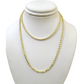 Real 10k Yellow Gold Rope Necklace Chain 2mm 18-30 Inch Diamond Cuts 10kt