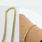 10k Yellow Gold Franco Bracelet 4mm 8" Inch Mens Women  Rope Cuban Link