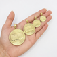 10K Yellow Gold Last Supper Round Pendant Charm Nugget Design Unisex