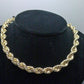 10mm 28" 10K Gold Rope Chain Men's Necklace, REAL 10kt Yellow Gold ,Diamond Cuts