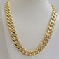 Real 10k Yellow Gold Cuban Link Solid Necklace 11mm 22" 10KT Real Gold Sale
