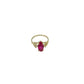 10k Gold Pink Marquise CZ Flower Ring Delicate Floral Ladies Statement