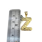 Real Gold 10k Miami Cuban Link Necklace 2.5mm Chain Z Initial Charm Pendant SET