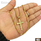 10k Gold Cross Charm Pendant with Franco Chain in 20,22,24,26 Inch Real10k Gold