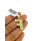 Real 10k Rope Chain Necklace Nugget F Initial Charm Set 3mm 18"-28" Pendant Gold