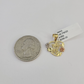 10k Sweet 15 Charm Trio Pendant Rose Yellow White Gold Women REAL