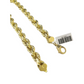 10K Yellow Gold Rope Chain Necklace 10mm 30 Inch REAL 10kt Diamond Cuts Men's