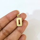 10K Yellow Gold D Initial Charm Pendant Alphabet Real 10kt Men Women