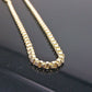 10k Yellow Gold Chain Men's Byzantine Necklace 28 Inch Lobster 3.5 mm, REAL,Rope