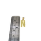 10K Yellow Gold N Initial Charm Pendant Alphabet Real 10kt Men Women