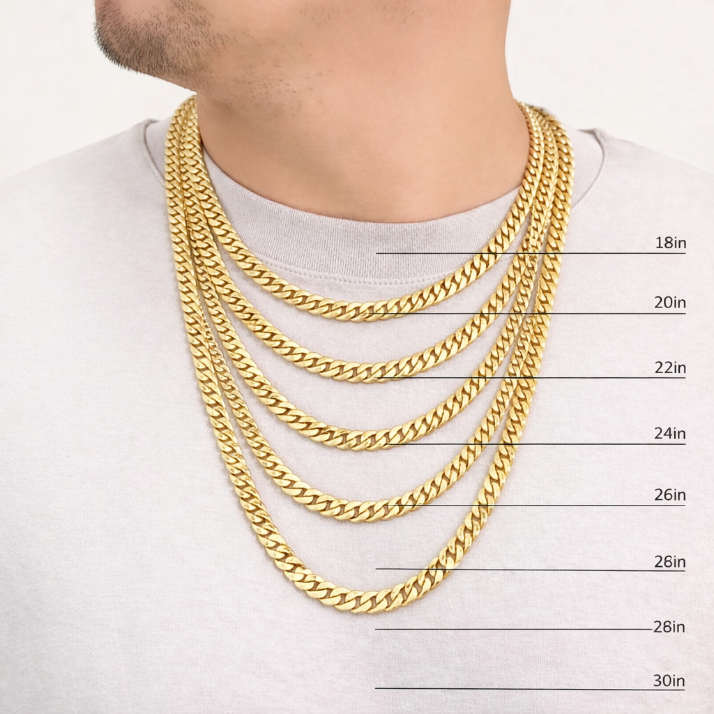 10k Solid Gold Miami Cuban Link Chain 2mm Necklace 18 20 22 24 Inches Men Women