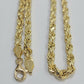 Real 10k Men Yellow Gold Rope Chain Necklace 6mm 30" Inch LOBSTER LOCK