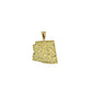Real 10K Yellow Gold Arizona State Pendant Charm Mens Diamond Cut Nugget Finish