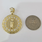 10k Gold Milano Rope Chain Virgin Mary Charm Necklace SET 4mm 18"-28" Pendant