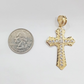 10k Yellow Gold Rope Chain 26" 5mm Necklace Cross Charm Pendant Set REAL 10k Men