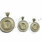 10k Yellow Gold Men Pendant  head Charm 3 -2 Inch REAL Round