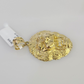 10k Roaring Lion Charm Pendant Men's REAL 10Kt Lion Head Yellow Gold