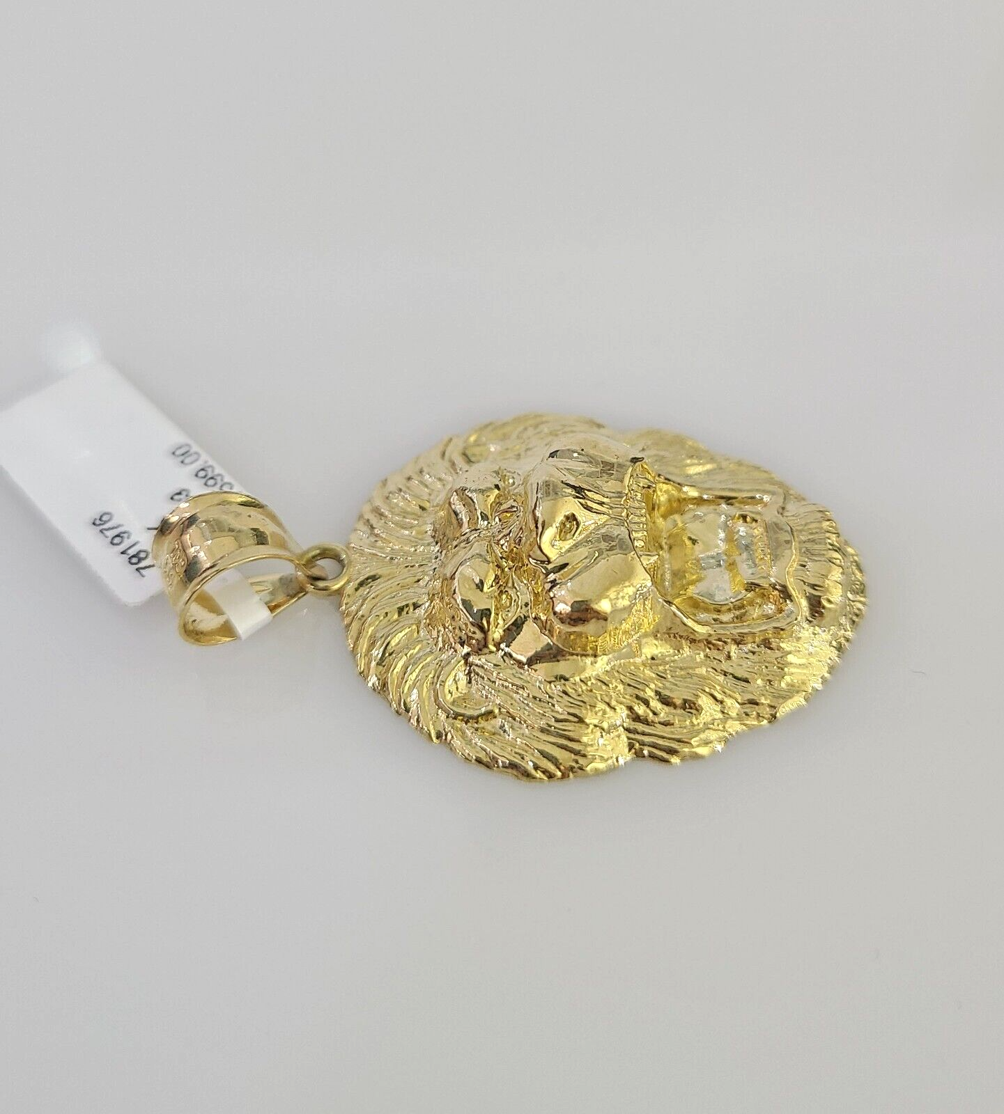 10k Roaring Lion Charm Pendant Men's REAL 10Kt Lion Head Yellow Gold