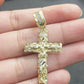 Real 10k Gold Rope Chain Cross Pendant 18" 20" 22" 24" 26" Necklace