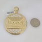 10k Last Supper Charm Pendant Mens REAL 10Kt Religious Medallion Yellow Gold