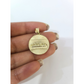 10K Yellow Gold Last Supper Pendant Charm Round 1" Nugget Design Unisex