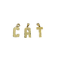 10K Real Yellow Gold Initial Letter Charm Pendant A–Z Alphabet Men Women