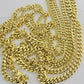 Real 10k Yellow Gold chain Bracelet 5mm-10mm Miami Cuban Link Necklace 8"-30"