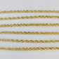 Real 18k Rope Chain Necklace 22 Inches 2mm Yellow Gold Men Women 18KT SOLID
