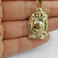 10k Yellow Gold Lucky Laughing Buddha Charm Religious Pendant Smiling Men Women