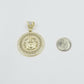 10k Yellow Gold "M" Head Charm Pendent Rope Chain 2.5mm 20 22 24 Men's Womens