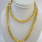Real 10k Gold Franco Chain 7mm Necklace 26" Inch 10kt Thick & Strong For Men's