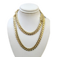 Real 10k Gold Chain 7mm Monaco Cuban Link Necklace 24'' Men's 10kt Yellow Gold