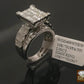 2CT Diamond Solid 10k White Gold Ring Engagement Wedding Cinderella Ladies REAL