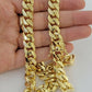 Real 10k Yellow Gold Chain 10mm Solid Miami Cuban Link Necklace 20 Inch Choker

