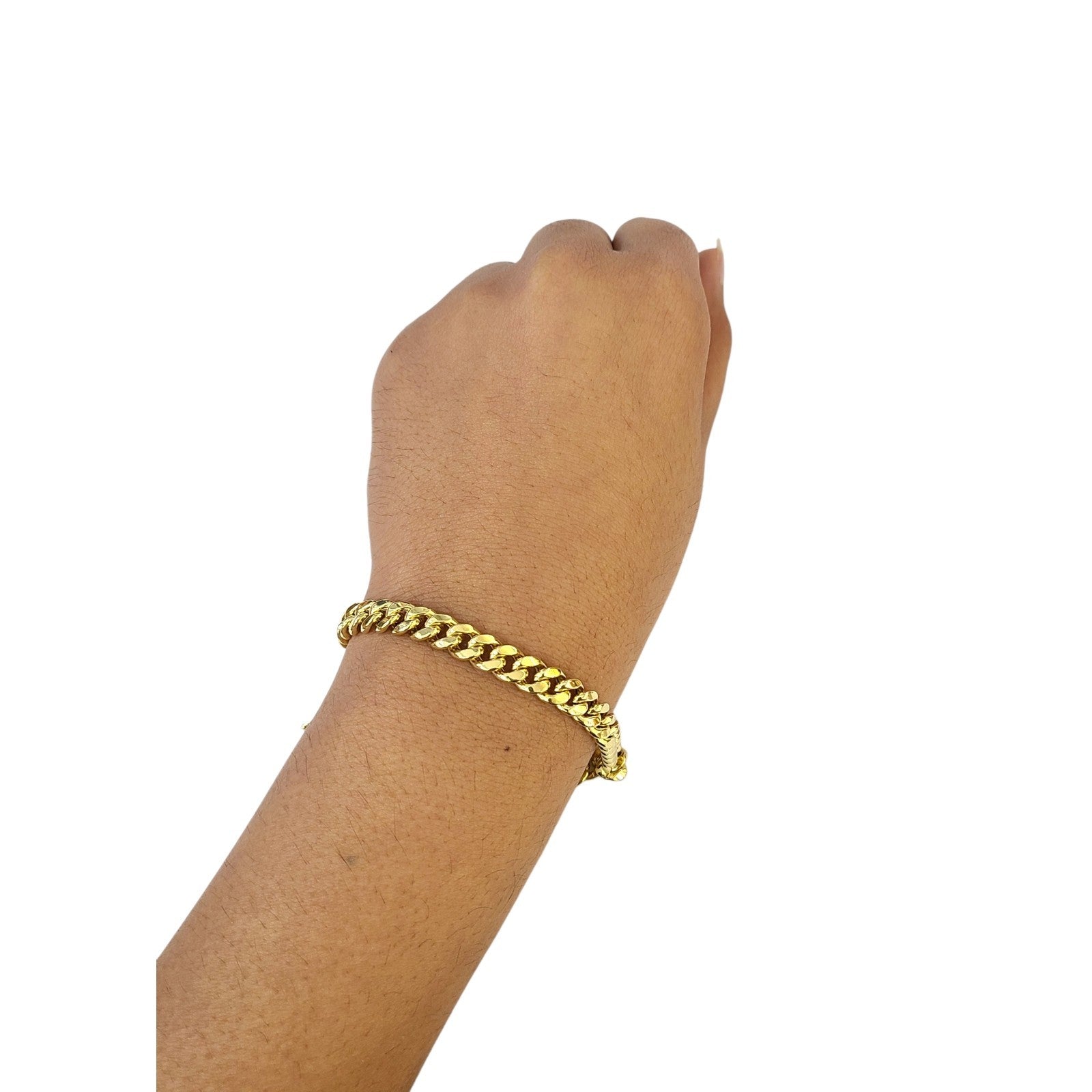 Real 10k Solid Gold Bracelet Miami Cuban Link 7.5 Inch 6mm Mens 10KT Box Lock