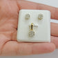 Rea 10k Gold Diamond Charm Pendant Earring Set for Ladies/ Women with FREE Chain