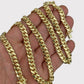 SOLID 10k Yellow Gold Chain 4mm-8mm 20"- 28" Miami Cuban link Necklace Mens REAL