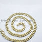 10mm 14k Yellow Gold Chain Necklace Miami Cuban Link Men Real 14kt Gold 28 Inch
