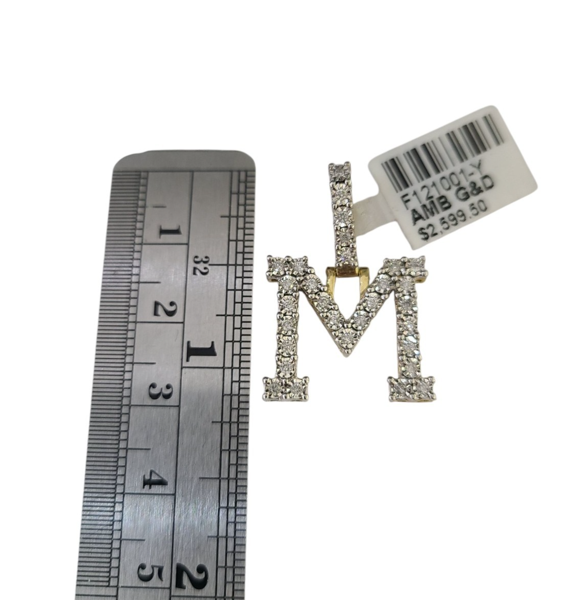 10K Gold Miami Cuban Chain M Diamond Initial 20"-28" 3mm Pendant Necklace SET