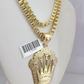 Real 10k Gold Byzantine Necklace Crown Charm SET Chain 20"-30" 4mm