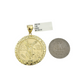 Real 10k Yellow Gold Nugget Centenario Coin Pendant Charm 2 inch 50 Pesos 1947