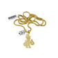 10k Gold Franco Necklace Chain Grandpa Money Charm 2.5mm 18"-26" Pendant SET