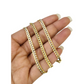 10K Yellow Gold Cuban Curb Chain Necklace 4mm 20 Inch REAL 10kt Diamond Cuts
